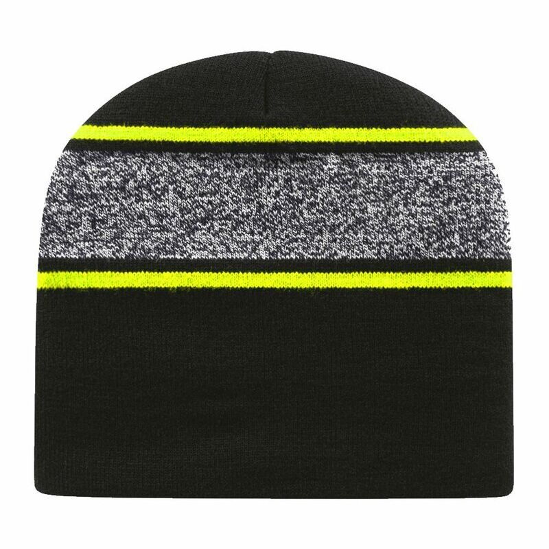USA-Made Variegated Striped Beanie Thumbnail