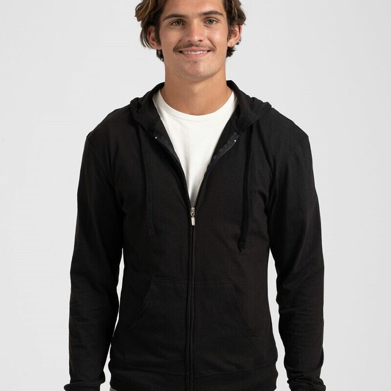 Unisex Beach Full-Zip Hooded Long Sleeve T-Shirt Thumbnail