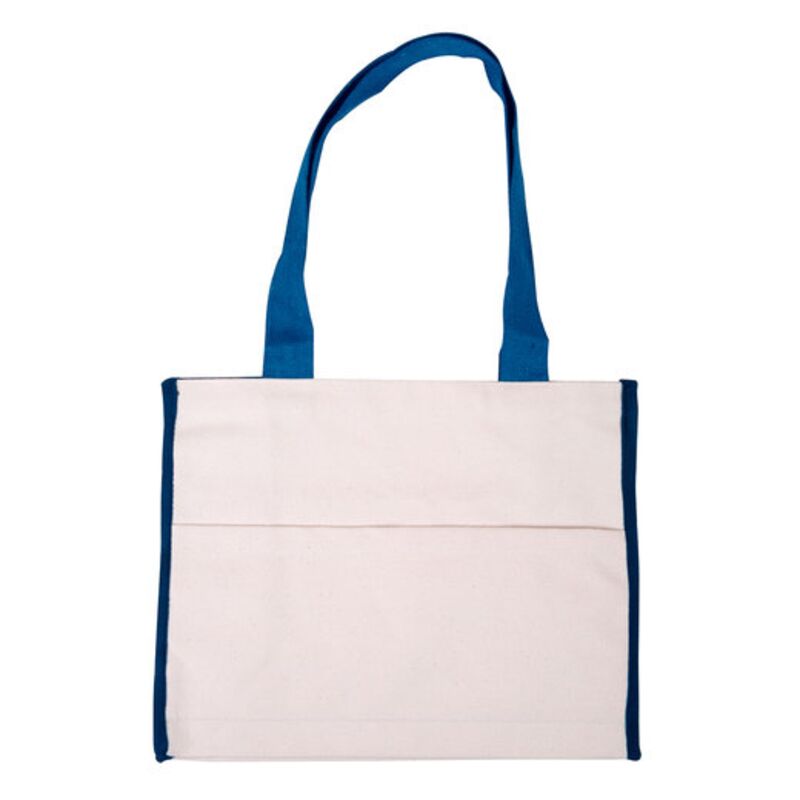 Cotton Gusset Accent Box Tote Bag Thumbnail