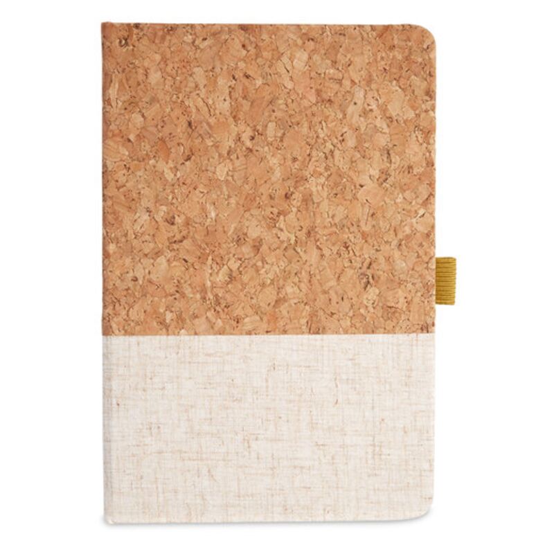 Cork And Heathered Fabric Hardcover Journal 5.5" X 8.25" Thumbnail
