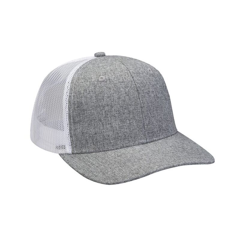Heather Woven/Soft Mesh Trucker Style Cap Thumbnail
