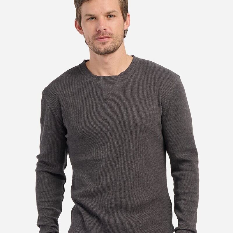 Men's Waffle Knit Long Sleeve T-Shirt Thumbnail