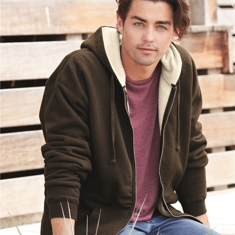 Men's Sherpa-Lined Full-Zip Hooded Sweatshirt Thumbnail