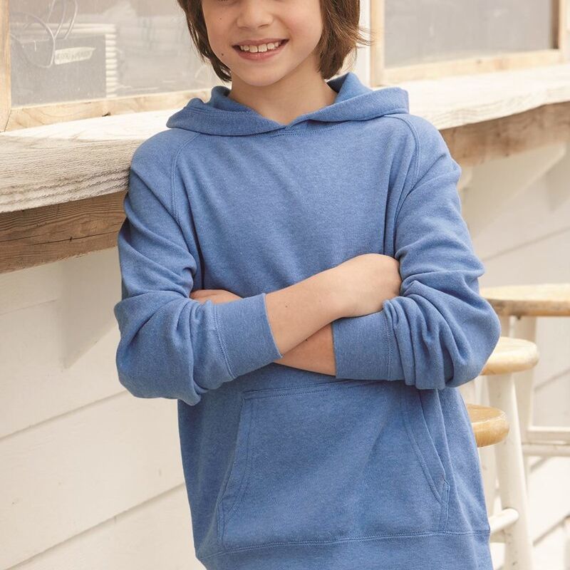 Youth Lightweight Special Blend Raglan Hooded Sweatshirt Thumbnail