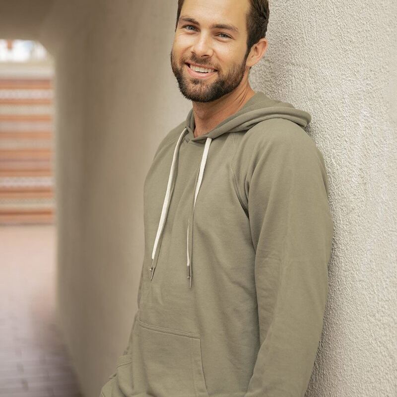 Unisex Icon Lightweight Loopback Terry Hooded Sweatshirt Thumbnail