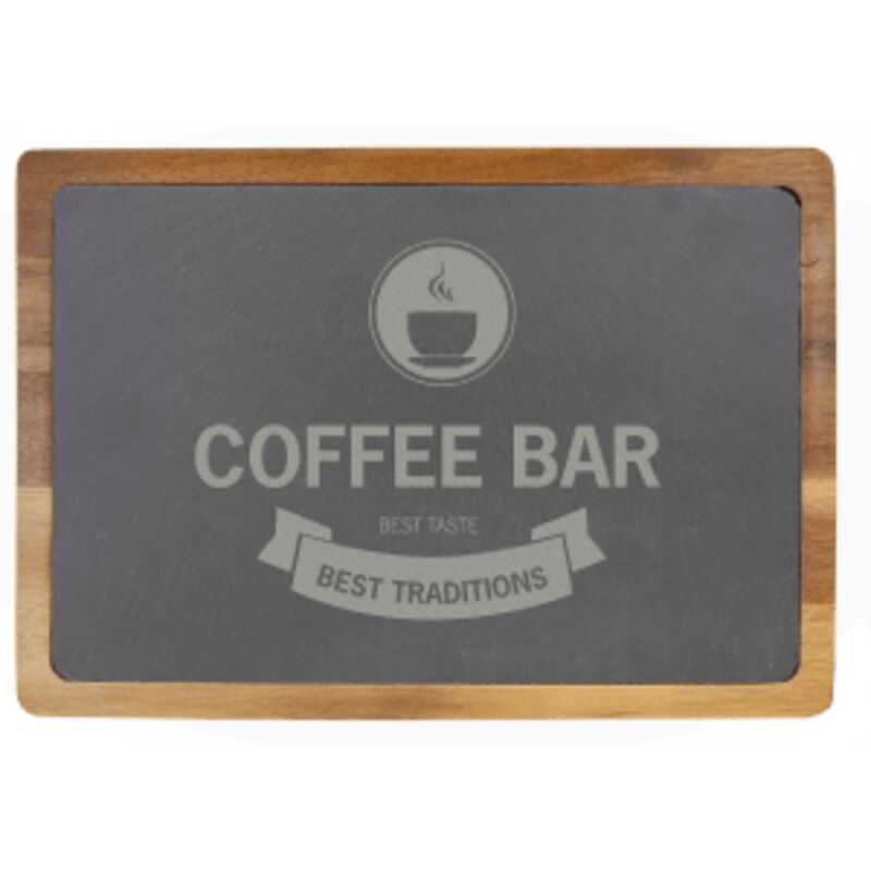 13" x 9" Acacia Wood/Slate Cutting Thumbnail