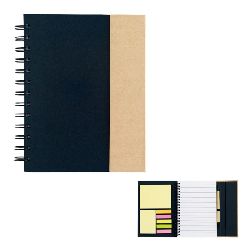 Spiral Notebook With Sticky Notes And Flags Thumbnail